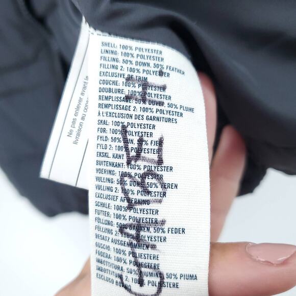 Abercrombie Kid Boy Y2K Gorpcore Goose Down Puffer Mock Vest Navy A&F Patch M - Picture 9 of 9